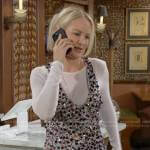 Sharon’s long sequin tank top on The Young and the Restless