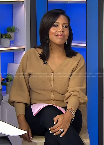 Sheinelle’s brown cardigan on Today