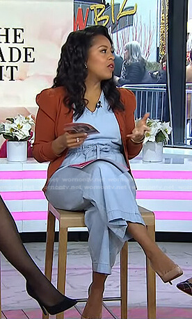 Sheinelle’s denim jumpsuit on Today
