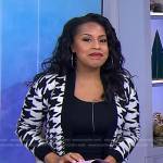 Sheinelle’s houndstooth cardigan on Today