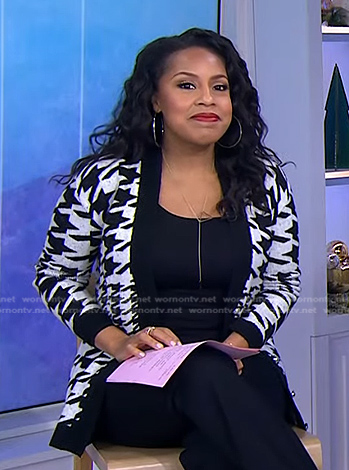 Sheinelle’s houndstooth cardigan on Today