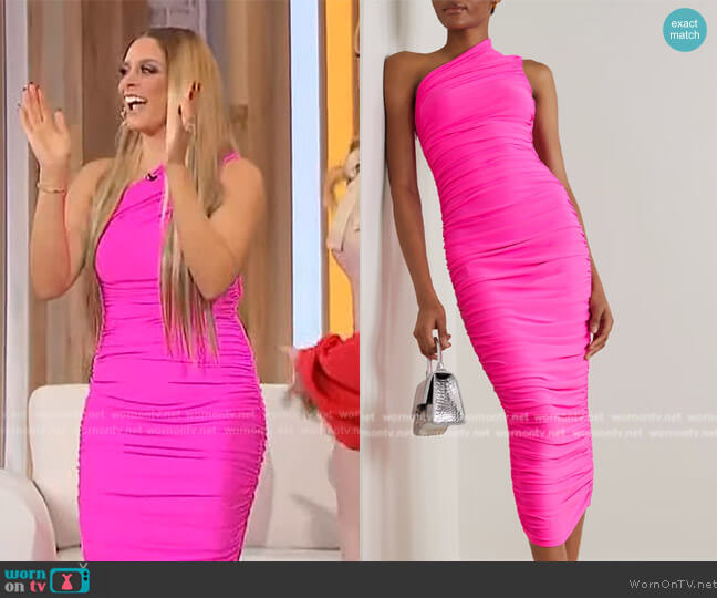 Solace London Amaya One Shoulder Dress worn by Robyn Dixon on Sherri