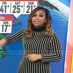 Somara Theodore’s black striped dress on Today