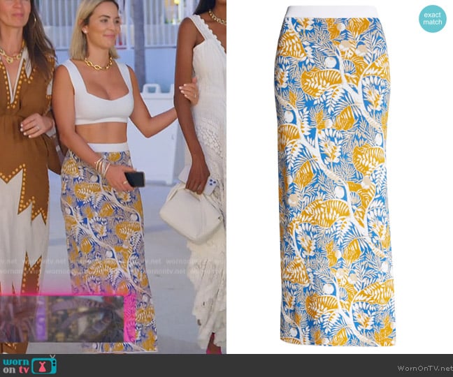 Staud Giovanni Midi Skirt worn by Nicole Martin (Nicole Martin) on The Real Housewives of Miami