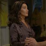 Steffy’s sequin embellished wrap blouse and pants set on The Bold and the Beautiful