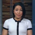 Stephanie’s black and white colorblock dress on Good Morning America