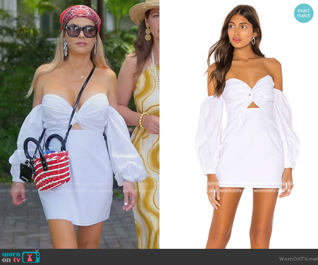Superdown Flynn Ruched Sleeve Dress worn by Adriana de Moura (Adriana de Moura) on The Real Housewives of Miami