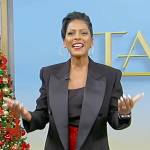 Tamron’s black oversized blazer on Tamron Hall Show