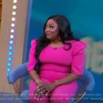 Teri Ijeoma’s pink puff sleeve jumpsuit on Good Morning America