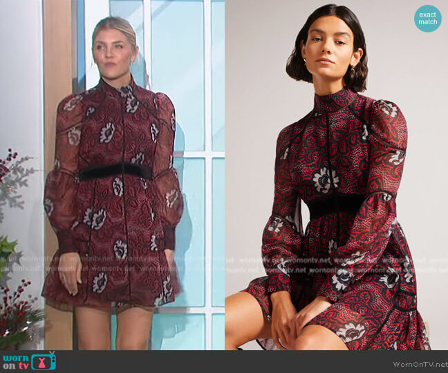 Ted Baker Coriey Dress worn by Amanda Kloots on The Talk