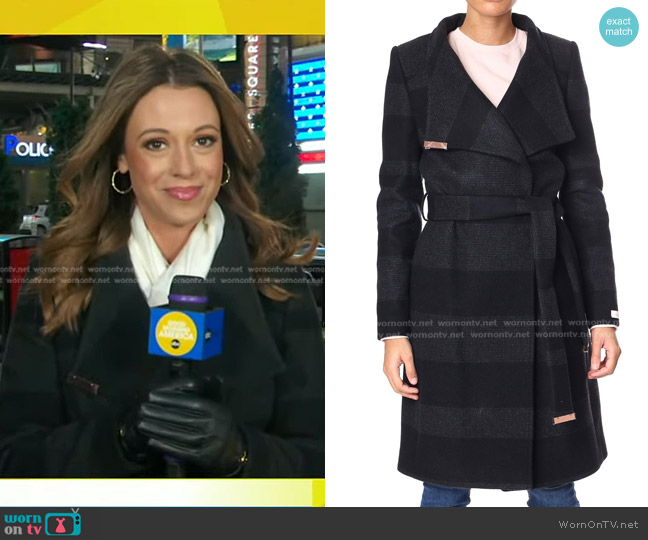 Ted Baker Narrla Coat worn by Cheryl Scott on Good Morning America