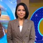 Stephanie’s brown double breasted blazer on Good Morning America