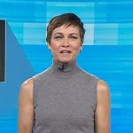 Stephanie’s grey sleeveless turletneck sweater on Today