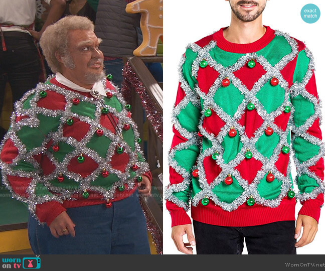 Tipsy Elves Ornament and Garland Ugly Christmas Sweater