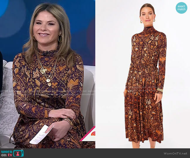 Ulla Johnson Celestial Vittoria Dress worn by Jenna Bush Hager on Today