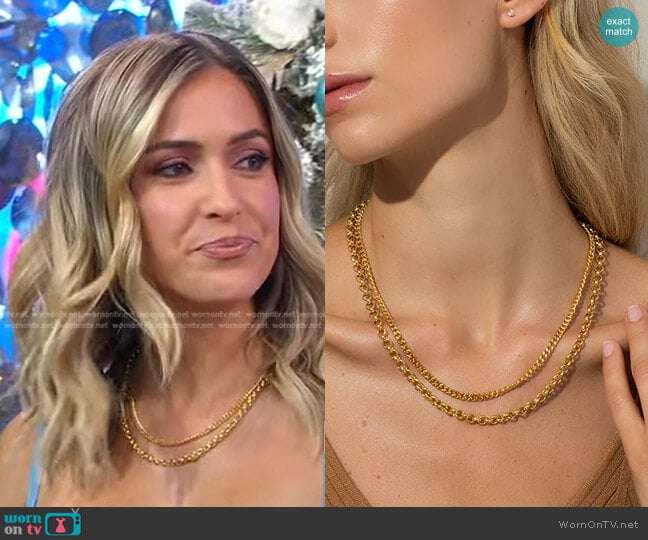 Uncommon James Double Up Chain Necklace worn by Kristin Cavallari on Good Morning America