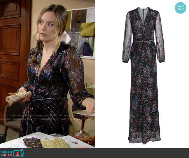 Veronica Beard Kaira Dress worn by Hope Logan (Annika Noelle) on The Bold and the Beautiful