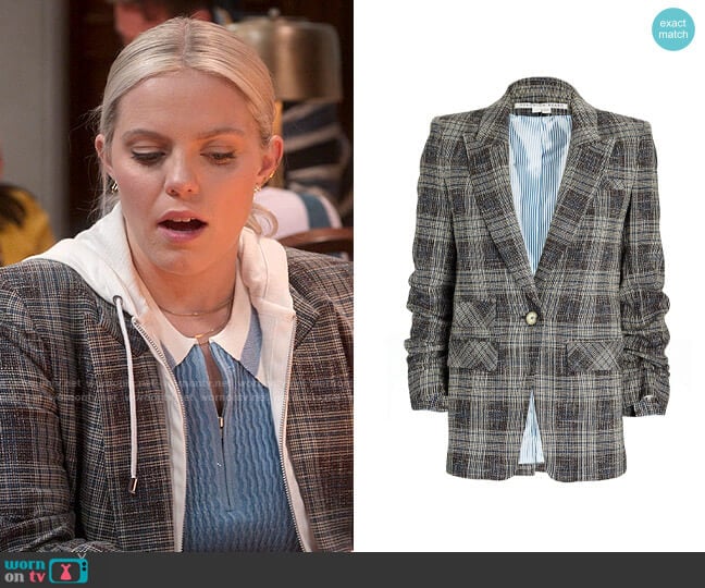 Veronica Beard Martel Plaid Dickey Jacket worn by Leighton Murray (Reneé Rapp) on The Sex Lives of College Girls