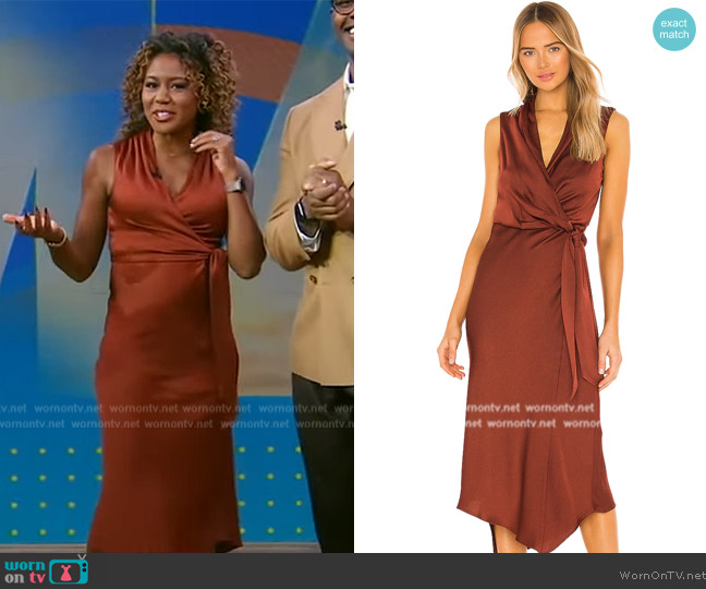 Veronica Beard Briony Dress worn by Janai Norman on Good Morning America