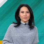 Vicky’s grey turtleneck knit sweater on Today