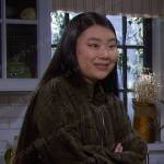 Wendy’s green quilted jacket on Days of our Lives