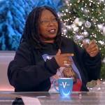 Whoopi’s Marvin Gaye Santa print sweatshirt on The View