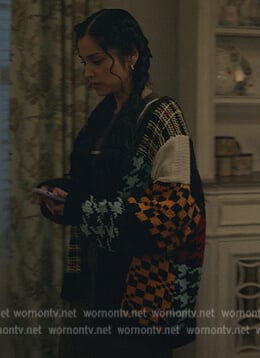 Yolanda’s patchwork cardigan on Stargirl