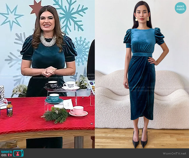 Yumi Kim Tamra Velvet Dress worn by Kathy Buccio on Today