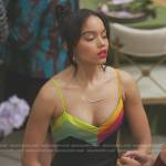 Zoya’s rainbow chevron trim dress on Gossip Girl