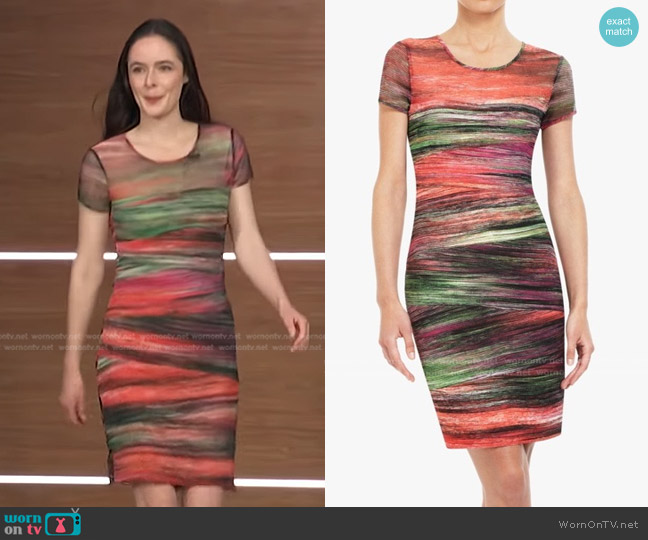 Bcbgmaxazria Donna Bodycon Dress worn by Mackenzie Morrison on Access Hollywood