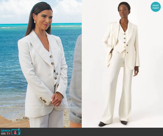 Bella Freud Cavalry Twill Saint James Jacket worn by Elena Roarke (Roselyn Sanchez) on Fantasy Island