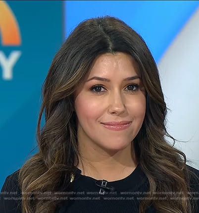 Camille Vasquez’s black button detail dress on Today