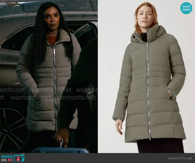 Canada Goose Aurora Parka in Sagebrush worn by Maggie Campbell (Marlyne Barrett) on Chicago Med