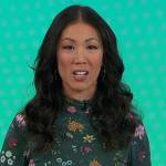 Chi-Lan Lieu’s green floral print top on The Talk