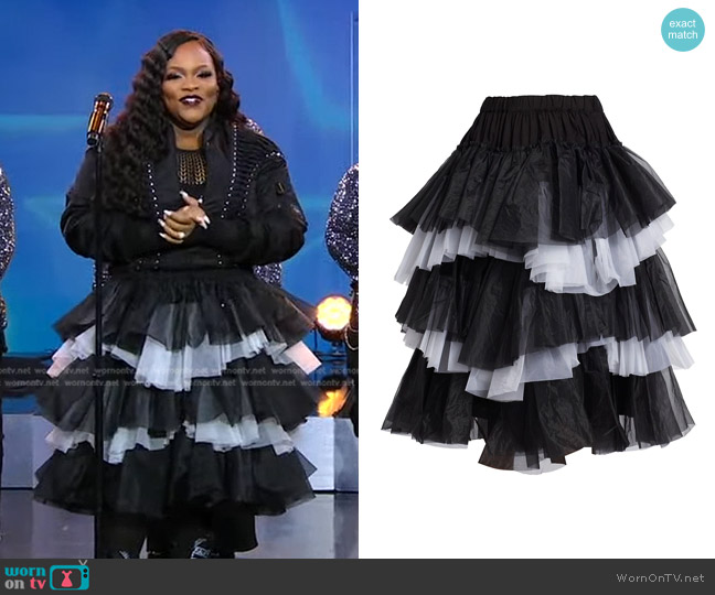 Comme des Garcons Layered Tulle Skirt worn by Tasha Cobbs Leonard on Good Morning America