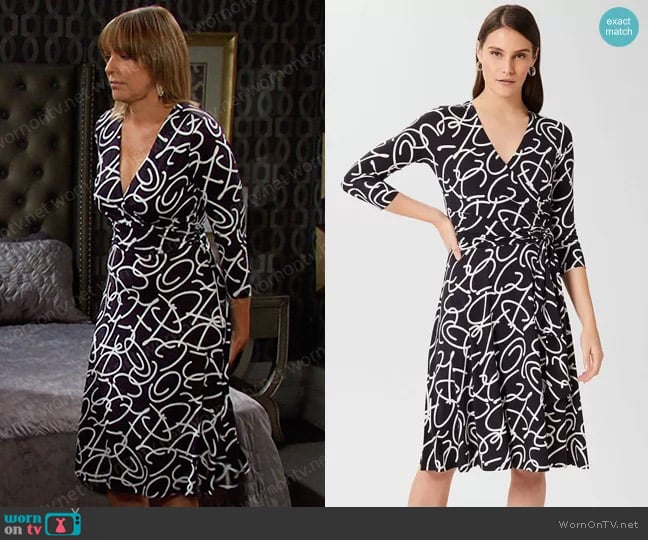 Hobbs Dina Wrap Dress worn by Nicole Walker (Arianne Zucker) on Days of our Lives