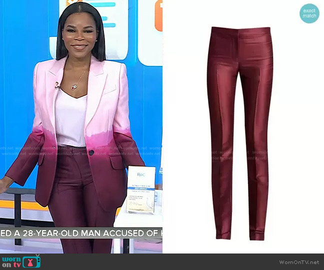 Alexander Mcqueen Dip Dye Wool & Silk Cigarette Trouser worn by Dr. Michelle Henry on Today