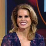 Dr. Elizabeth Lombardo’s purple floral dress on Good Morning America