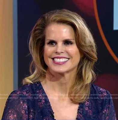 Dr. Elizabeth Lombardo’s purple floral dress on Good Morning America