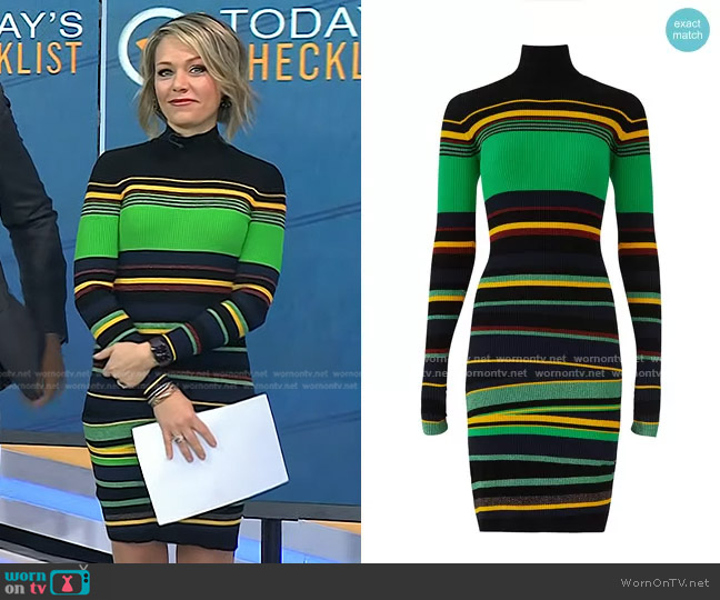 Diane von Furstenberg Finn Striped Dress worn by Dylan Dreyer on Today