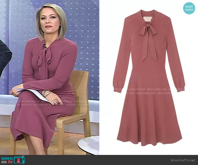 Gal Meets Glam Brianna Tie Neck Dress worn by Dylan Dreyer on Today