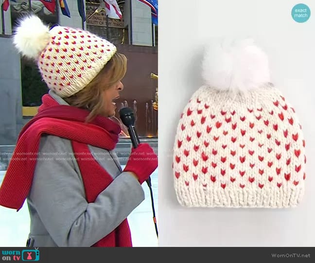 Modcloth Heart and Soul Fair Isle Pom-Pom Hat worn by Hoda Kotb on Today