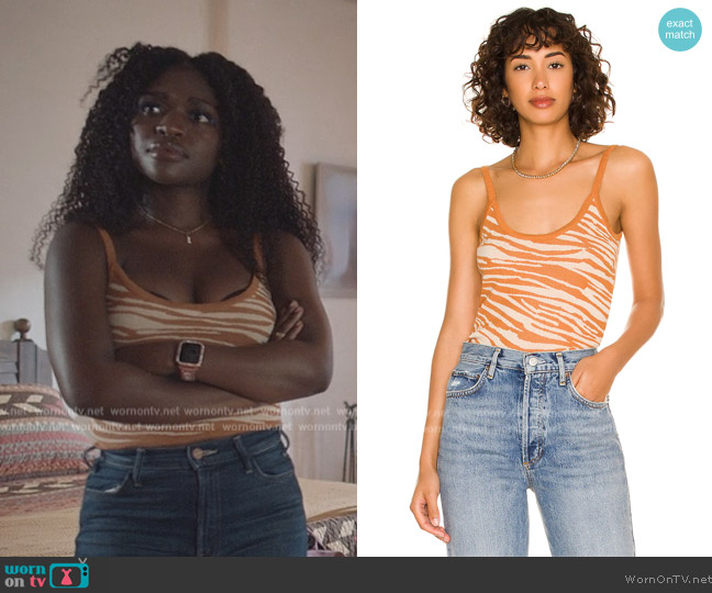 Heartloom Ilya Cami worn by Tasha Rivers (Zuri Reed) on National Treasure: Edge of History