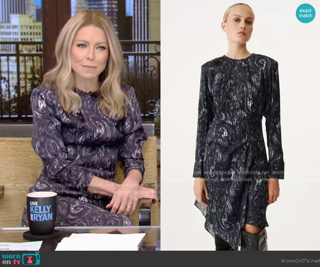 IRO Zimber Dress worn by Kelly Ripa on Live with Kelly and Mark