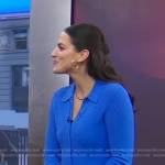 Janelle Cohen’s blue knit shirtdress on Good Morning America