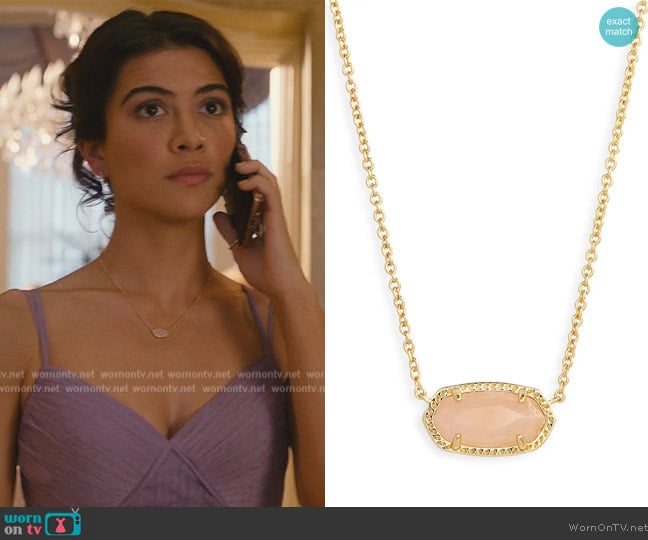 Kendra Scott Signature Elisa Necklace worn by Jess Valenzuela (Lisette Olivera) on National Treasure: Edge of History