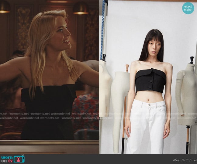 Maison Kimhekim Neo Emma Tube Top worn by Camille (Camille Razat) on Emily in Paris