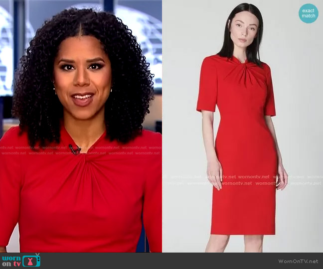 LK Bennett Caterina Dress worn by Adriana Diaz on CBS Evening News