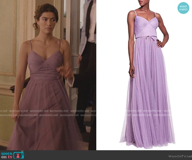 Marchesa Tuscany Dress worn by Jess Valenzuela (Lisette Olivera) on National Treasure: Edge of History