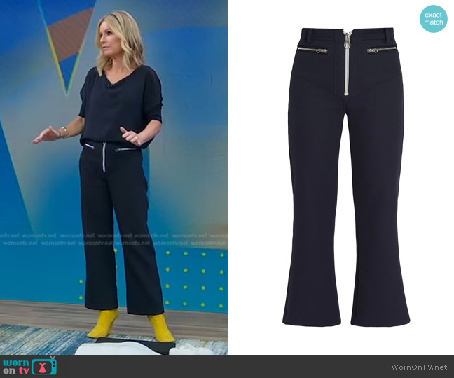 Meryll Rogge Cropped Flare Zip Pants worn by Dr. Jennifer Ashton on Good Morning America